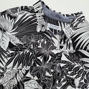 Tommy Bahama Veracruz Cay Mens XXXL Black White Tropical Floral Viscose Shirt